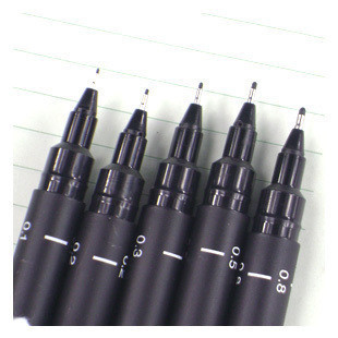 MITSUBISHI三菱 针管笔0.1-0.8绘图笔速写笔 黑色.jpg